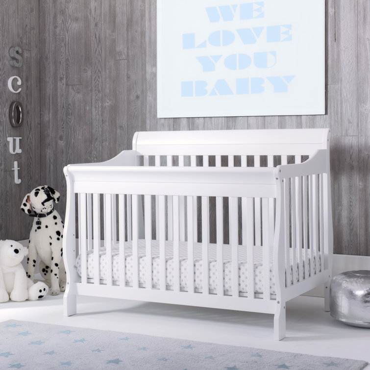 Delta Children Canton 4in1 Convertible Baby Crib， Bianca White 安い純正品